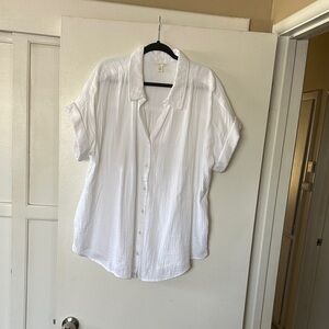 Caslon White Button-Up Blouse